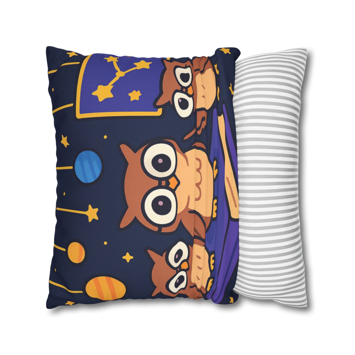 Galaxy Library Of The Wise Owls trendy patterned pillow cases