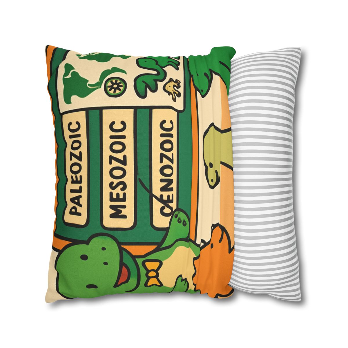 Time Traveling Dino Classroom soft cotton pillow cases
