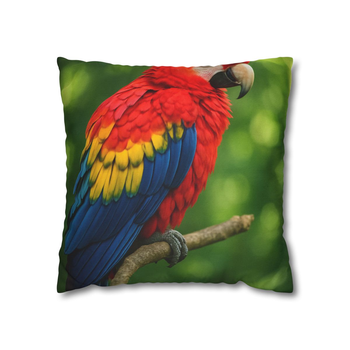 Color Storm Scarlet Macaw personalized pillow covers