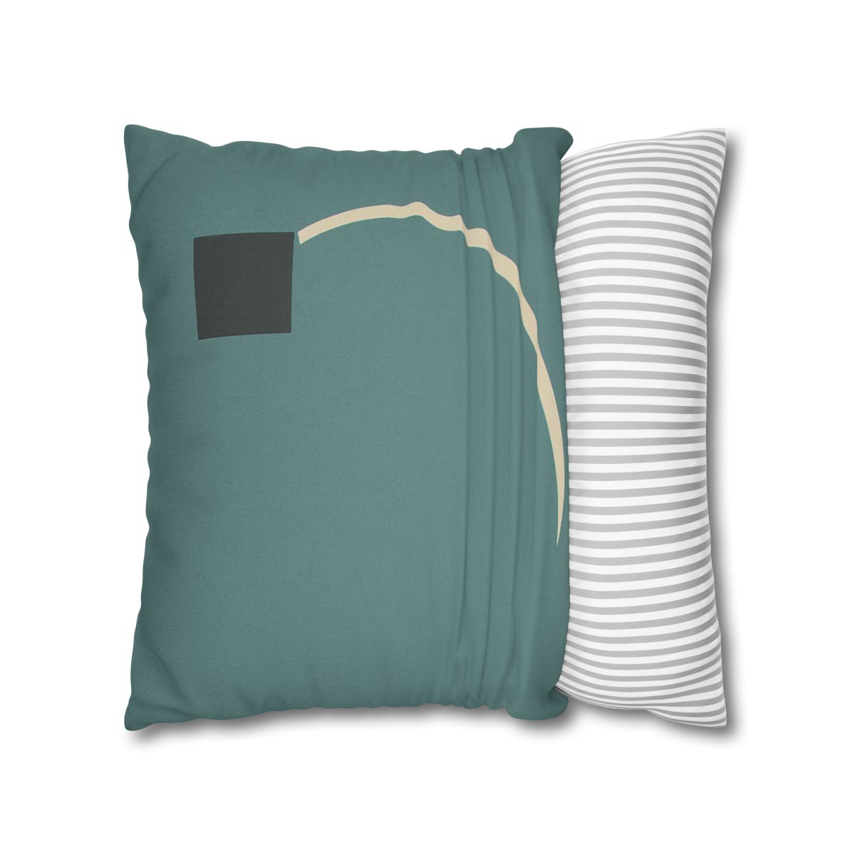 Negative Space Corner Arc soft cotton pillow cases