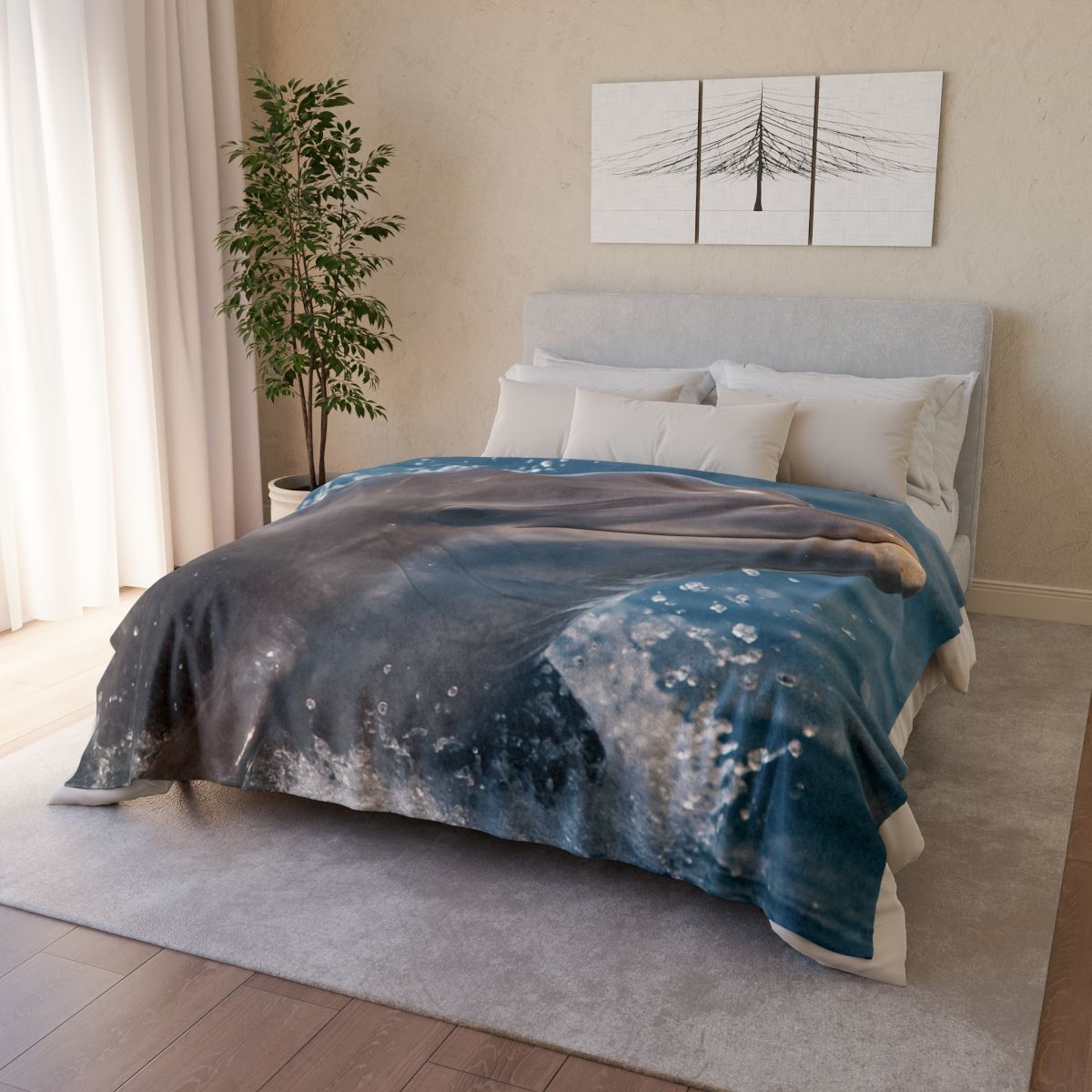 Mirrorflash Common Bottlenose Dolphin decorative home blankets