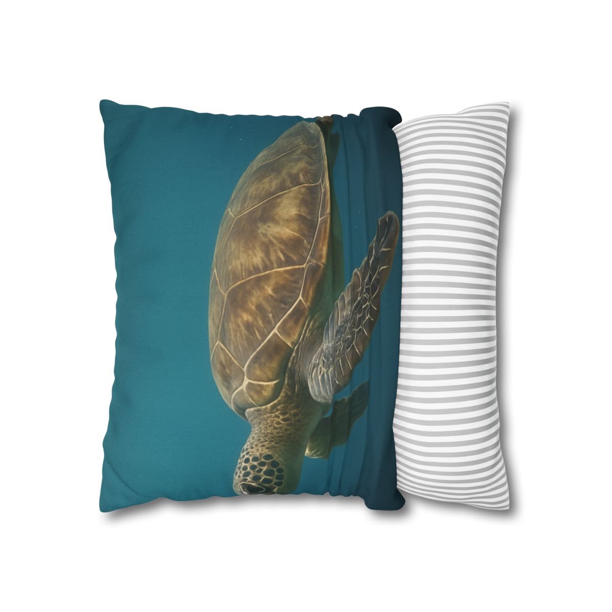 Emerald Drift Green Sea Turtle personalized pillow covers