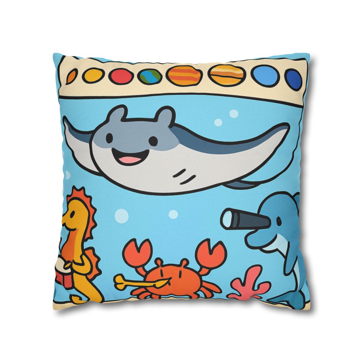 Rainbow Reef Planet Parade custom pillow cases