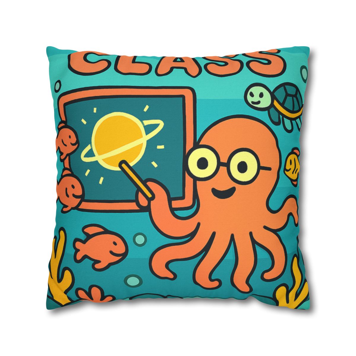 Cosmic Coral Reef Classroom trendy patterned pillow cases
