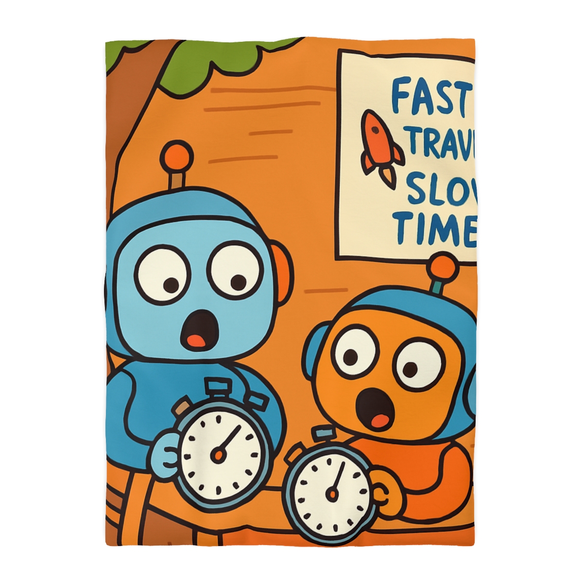 Time Dilation Treehouse Twins stylish duvet covers