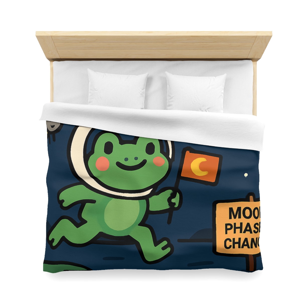 Moonlight Marsh Frog Astronaut warm winter duvets
