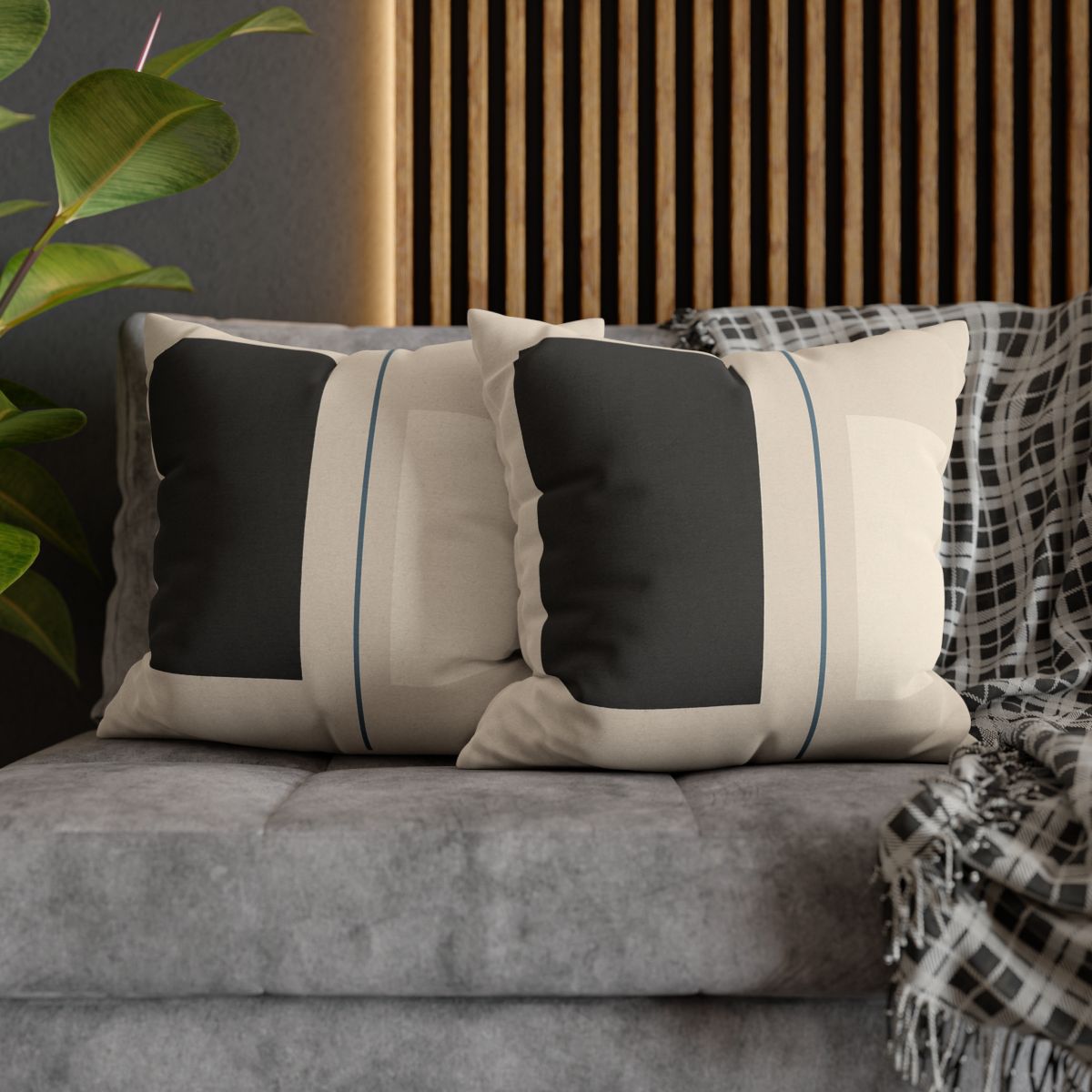 Offset Rectangle Balance soft cotton pillow cases