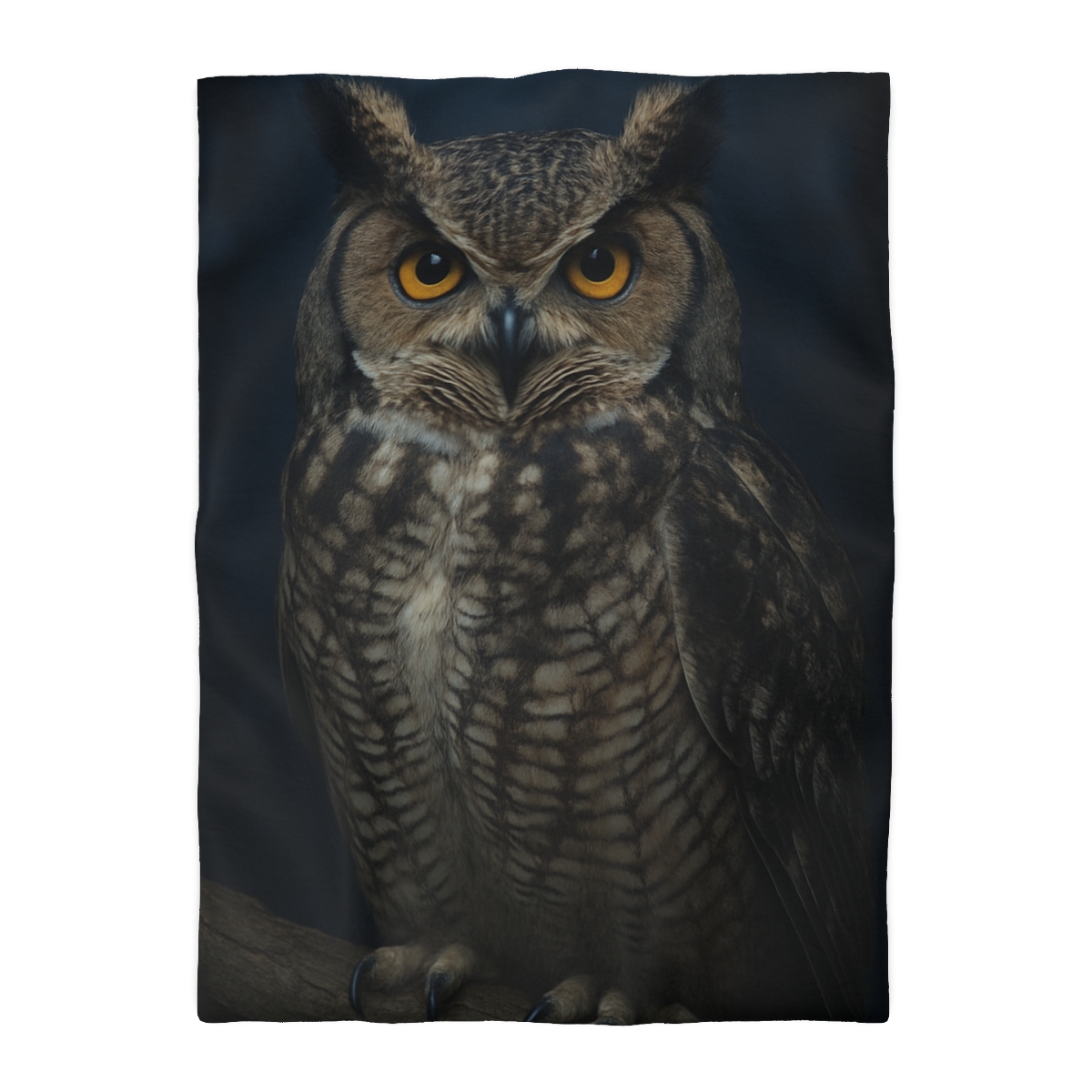 Silent Drift Great Horned Owl personalized bedding duvets