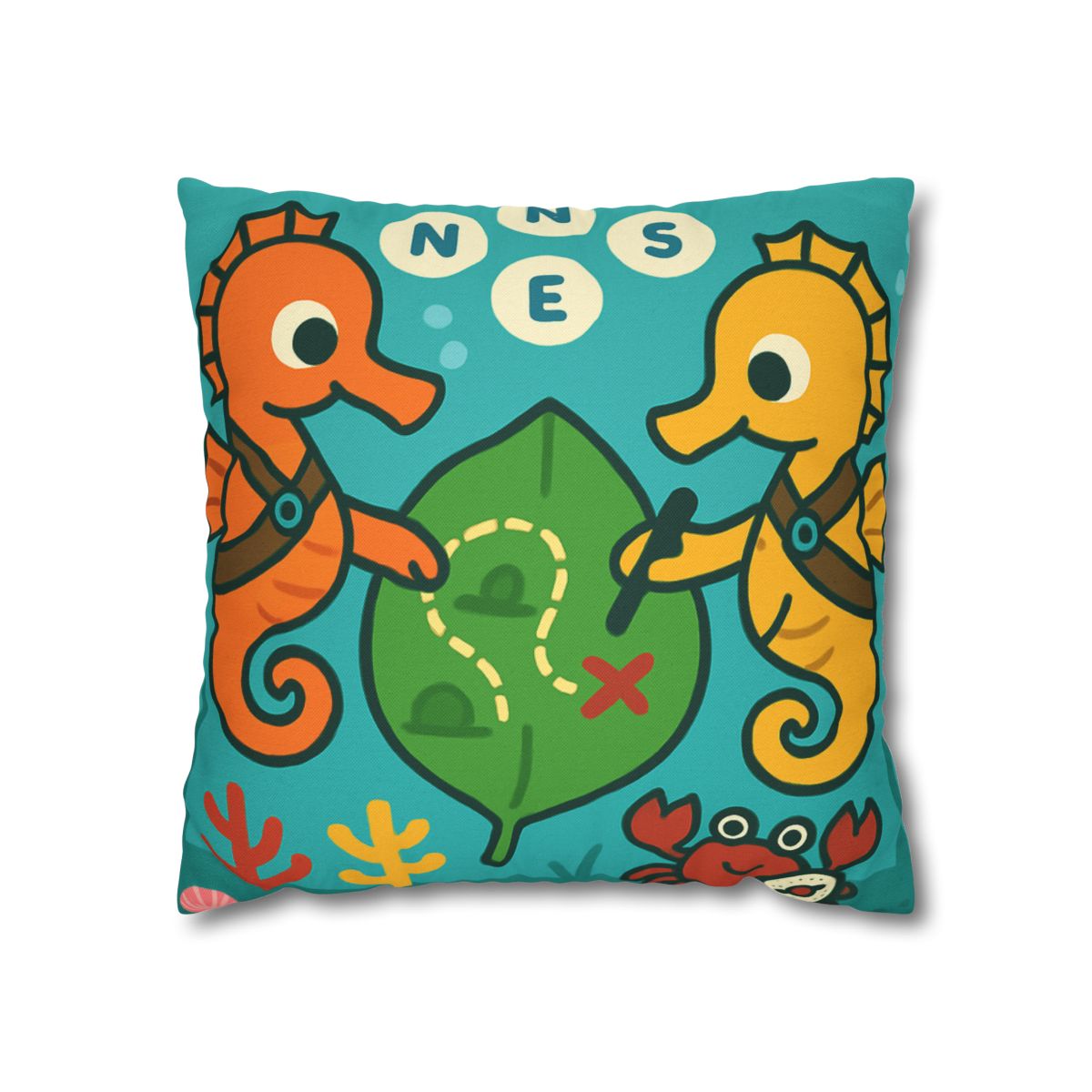 Underwater Map Makers The Seahorse Scouts custom pillow cases