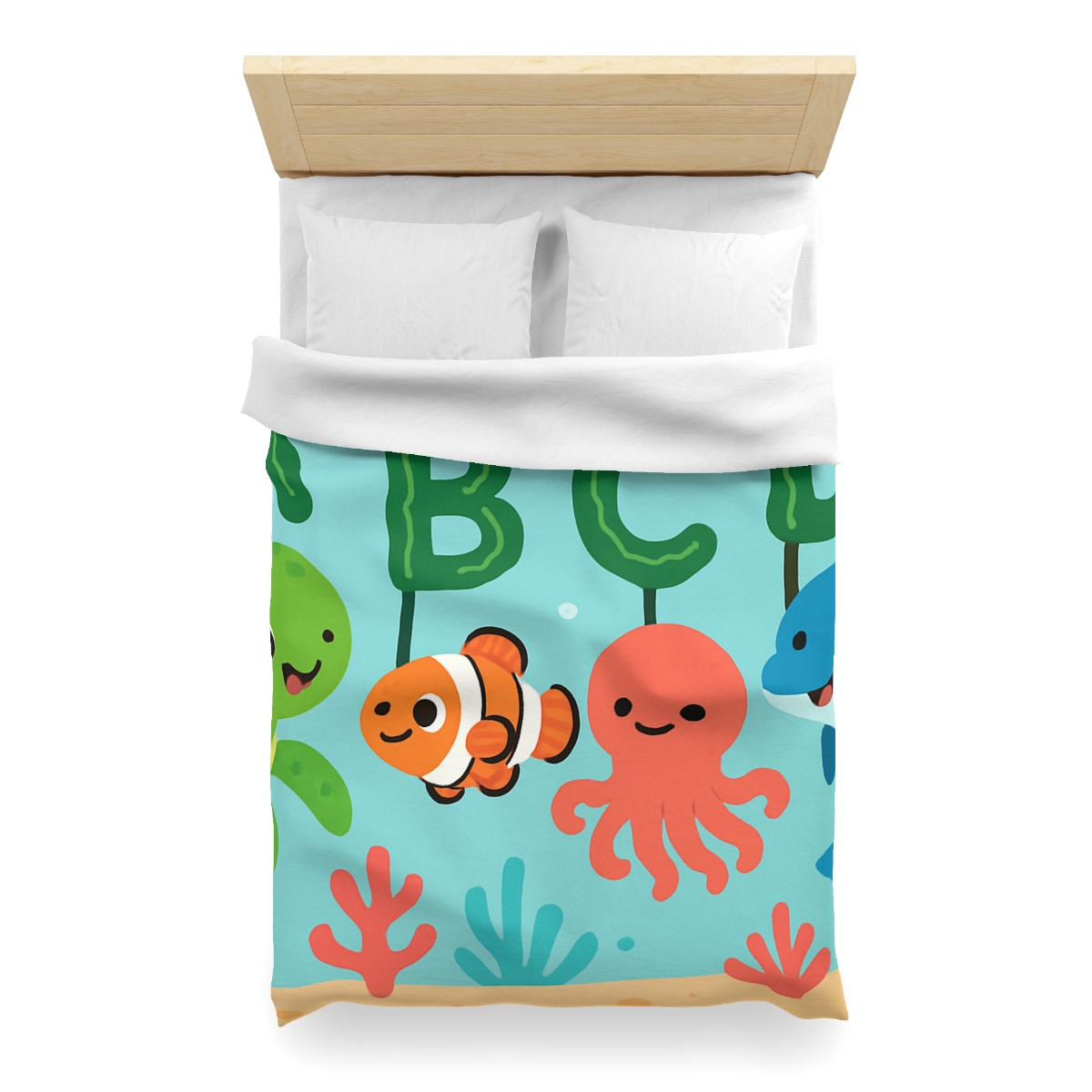 Coral Reef Alphabet Parade stylish duvet covers