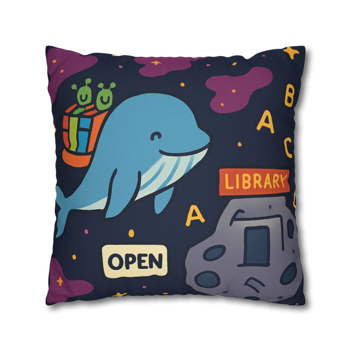 Nebula Library Whale soft cotton pillow cases