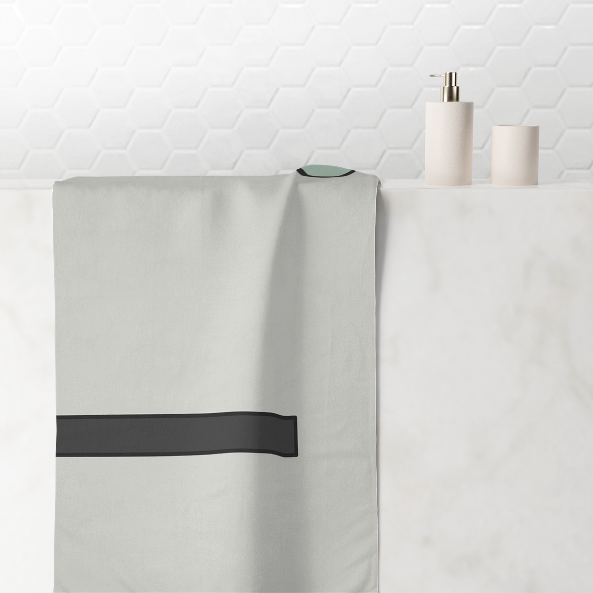 Asymmetric Bar And Dot Pairing decorative home towelscustom towels