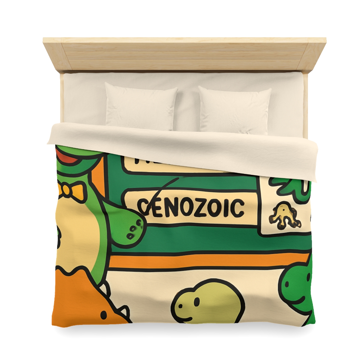 Time Traveling Dino Classroom unique patterned duvets