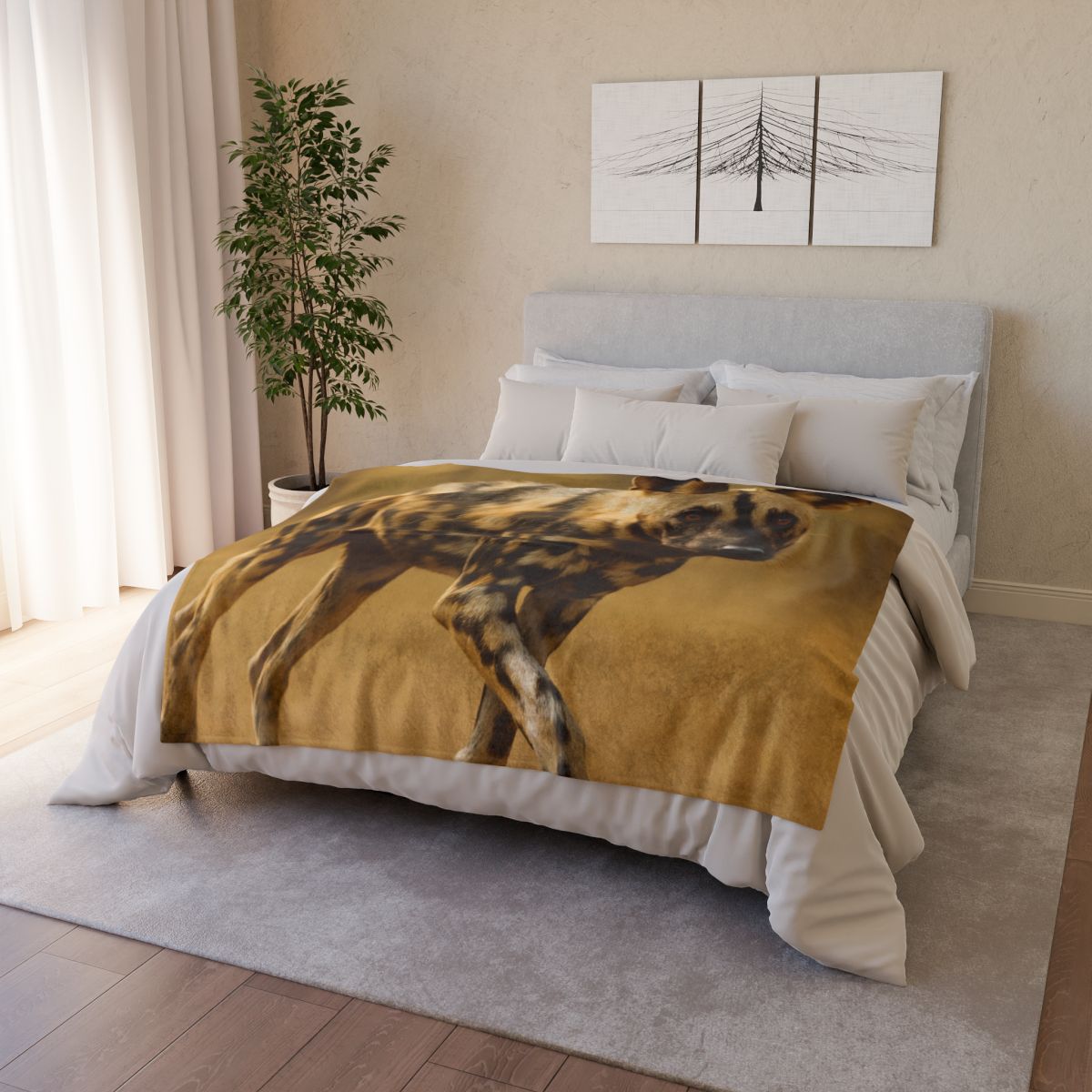 Pulse Trail Painted Dog decorative home blankets