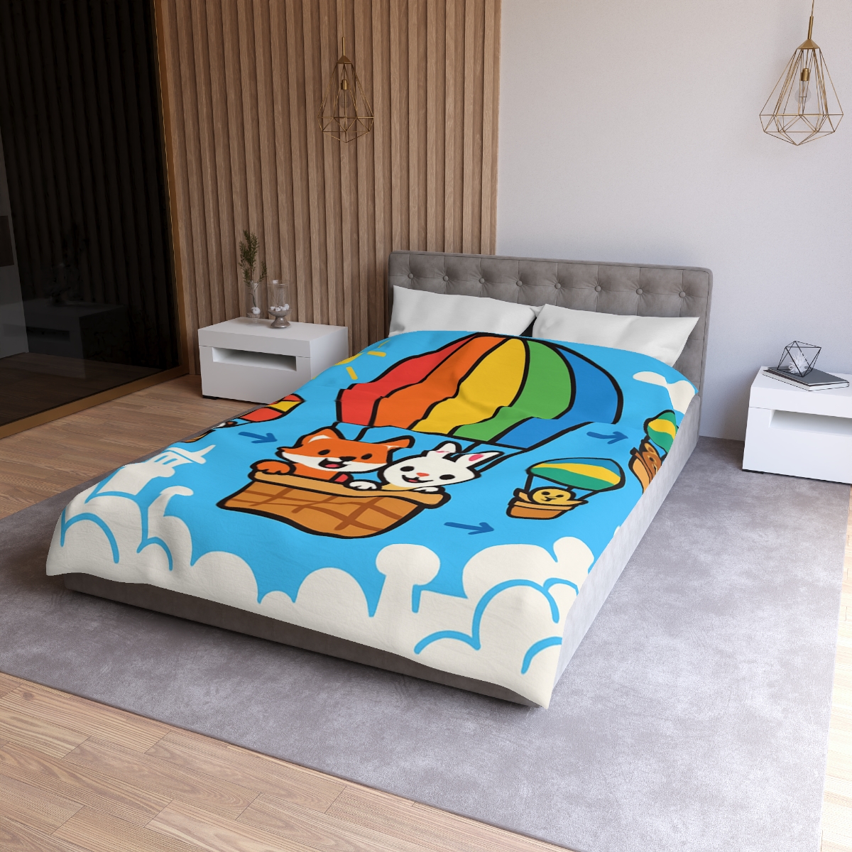Cloud City Balloon Race warm winter duvets