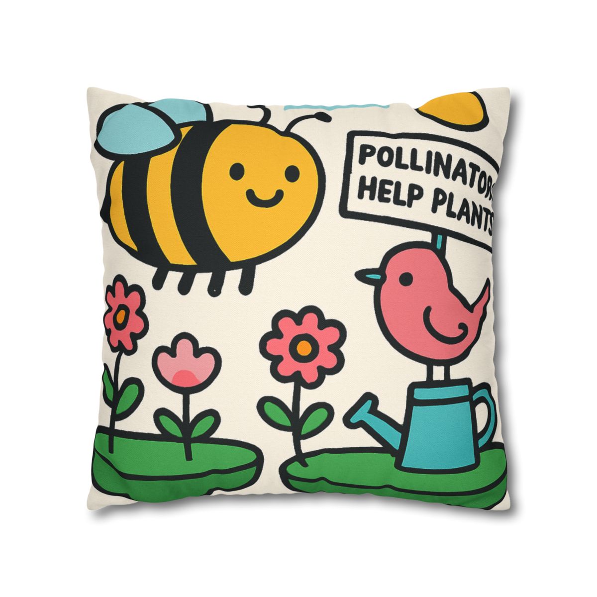 Sky Garden Of Floating Islands And Pollinator Facts personalized pillow covers