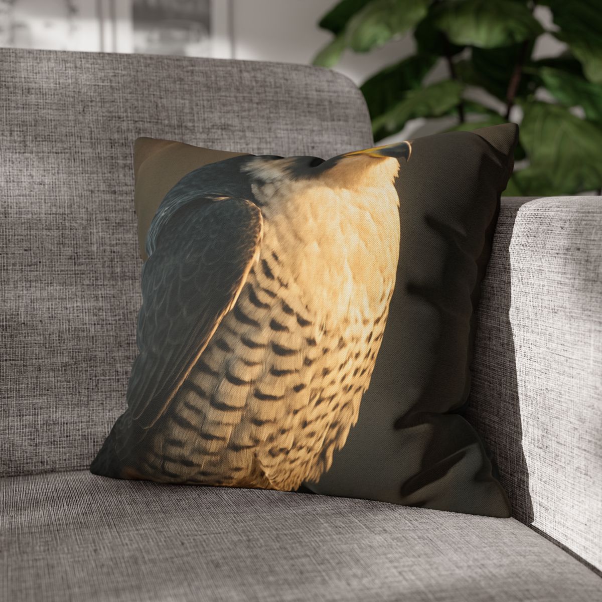 Starlit Poise Peregrine Falcon soft cotton pillow cases