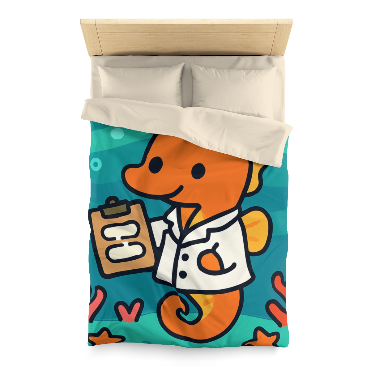 Aurora Reef Seahorse Scientist trendy bedroom duvets
