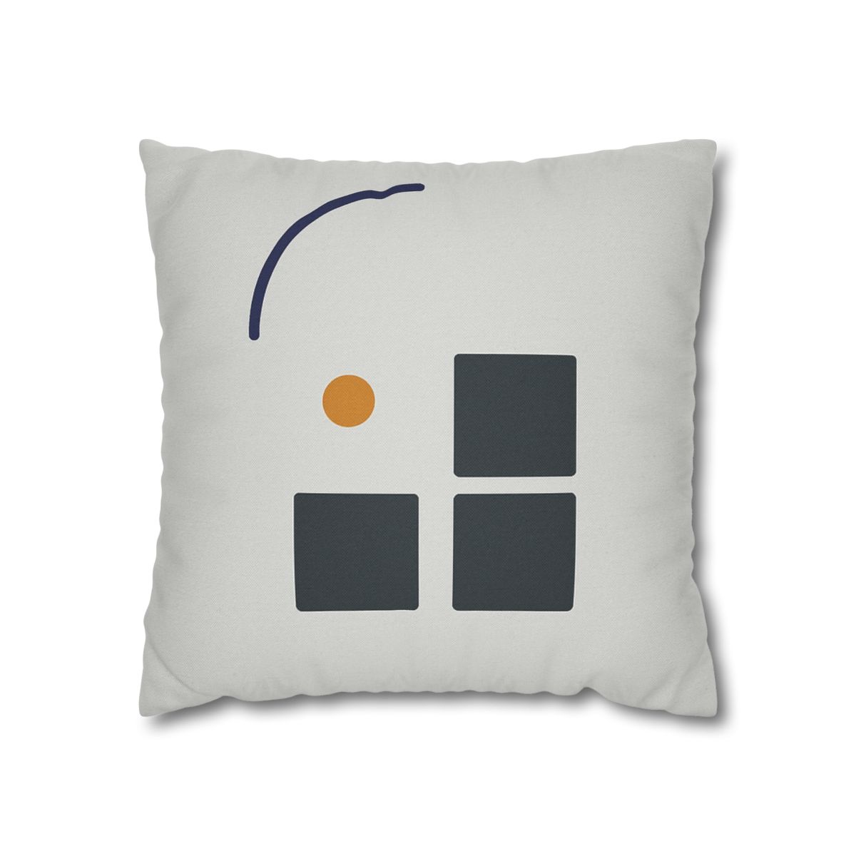 Missing Cell Grid With Offset Arc soft cotton pillow cases