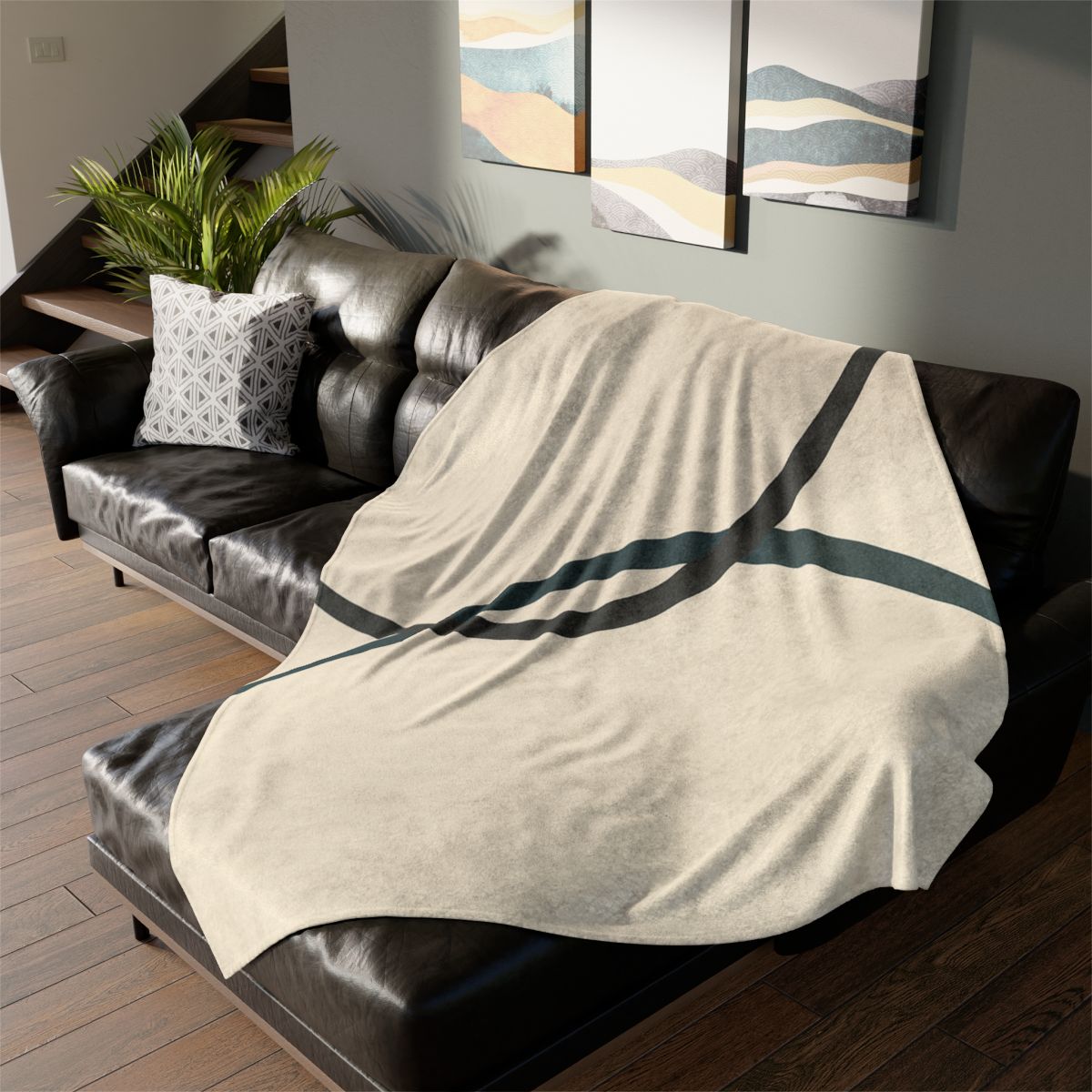 Intersecting Arc Duo Balanced stylish throw blankets