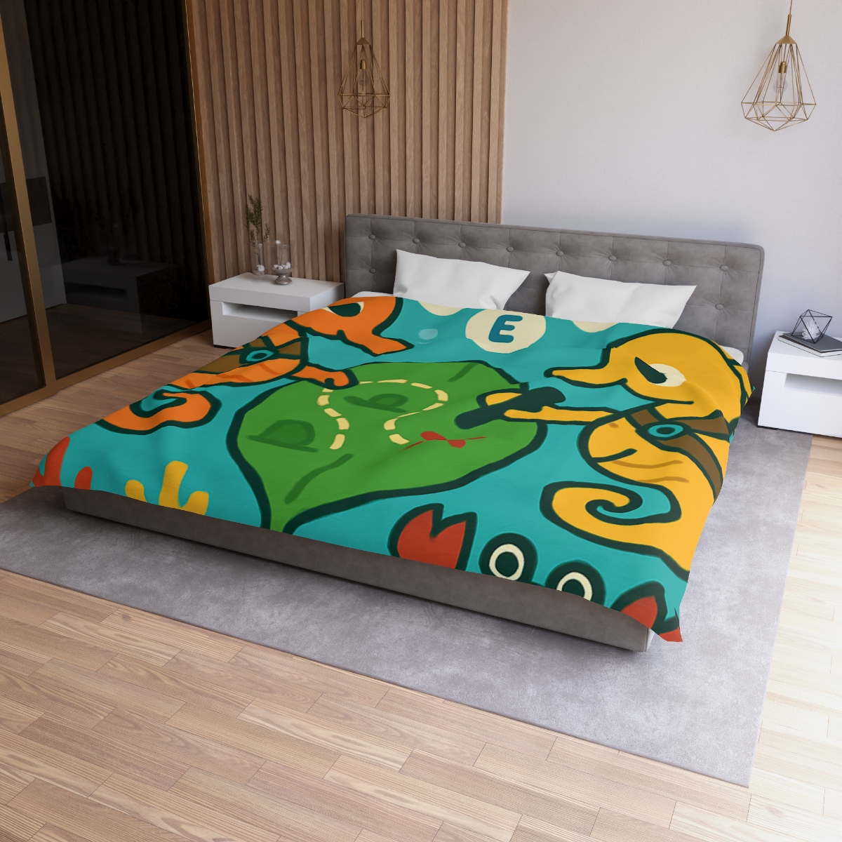 Underwater Map Makers The Seahorse Scouts personalized bedding duvets