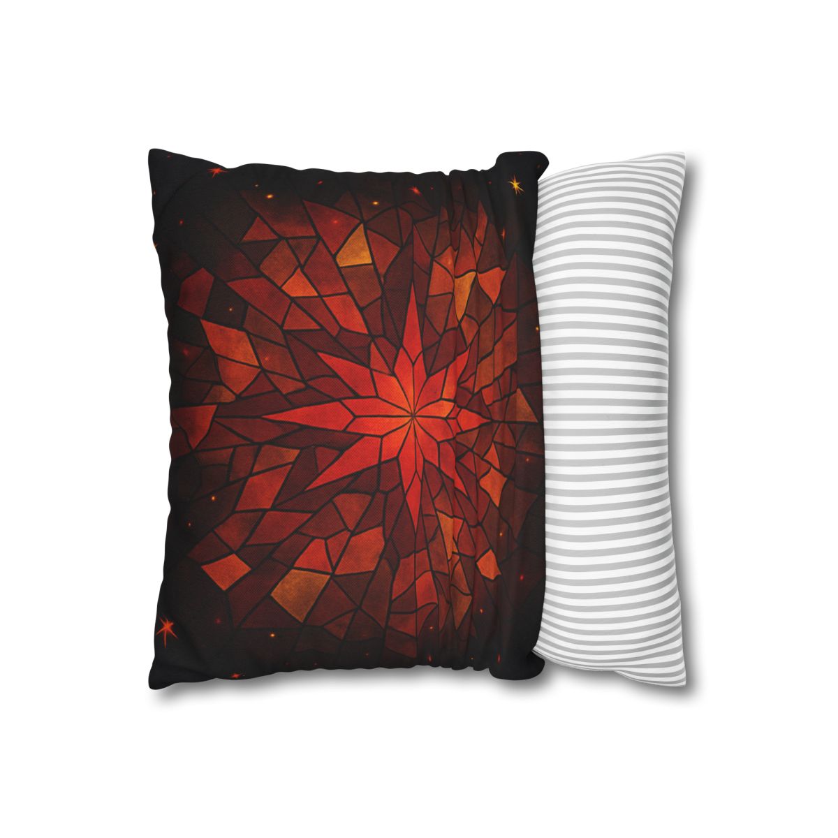 Crimson Starburst Mosaic comfortable bedding pillow covers