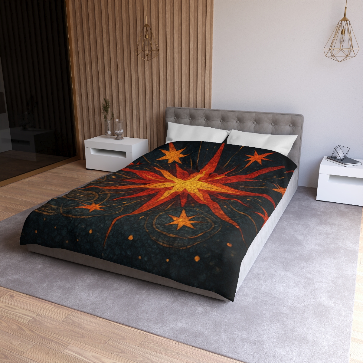 Starburst Cluster Mosaic designer printed duvets