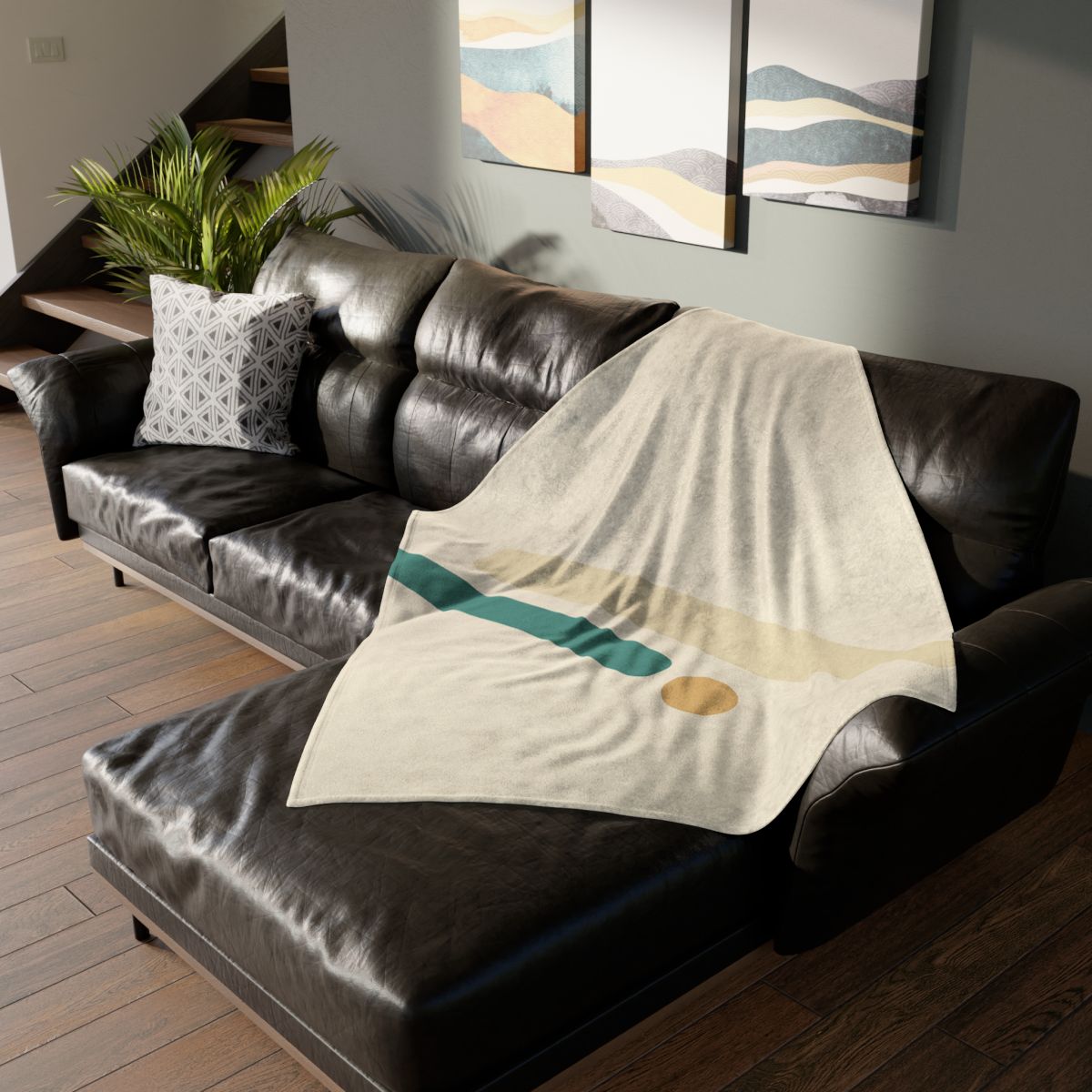 Sparse Diagonal Stripe Pair trendy patterned blankets
