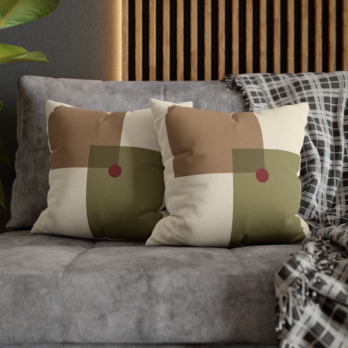Offset Duo And Quiet Dot soft cotton pillow cases