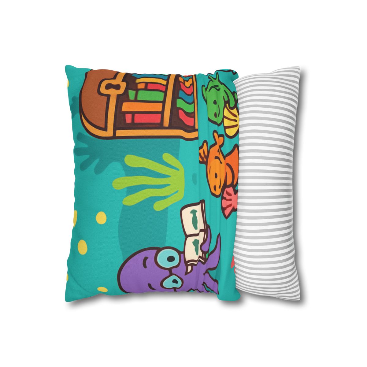 Coral Reef Library With The Octopus Librarian unique gift pillow cases