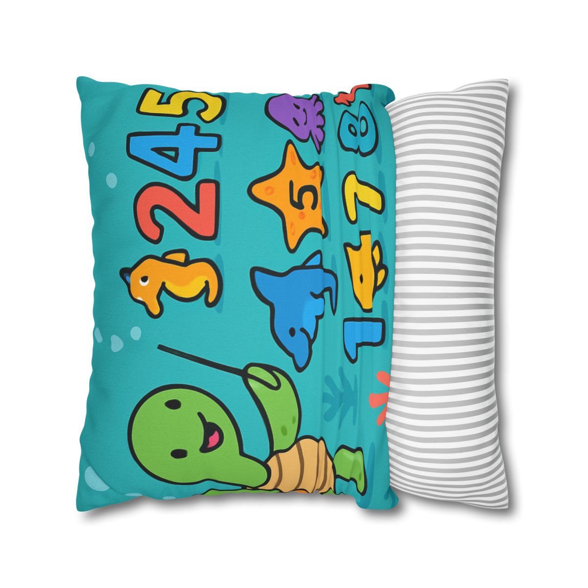 The Coral Reef Number Parade trendy patterned pillow cases