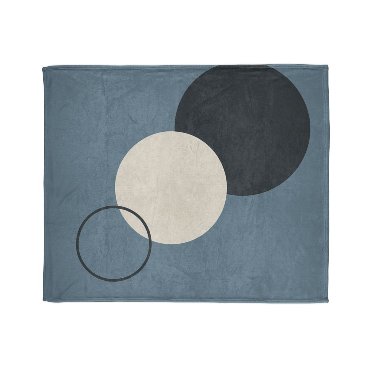 Staggered Circle Trio designer printed blankets