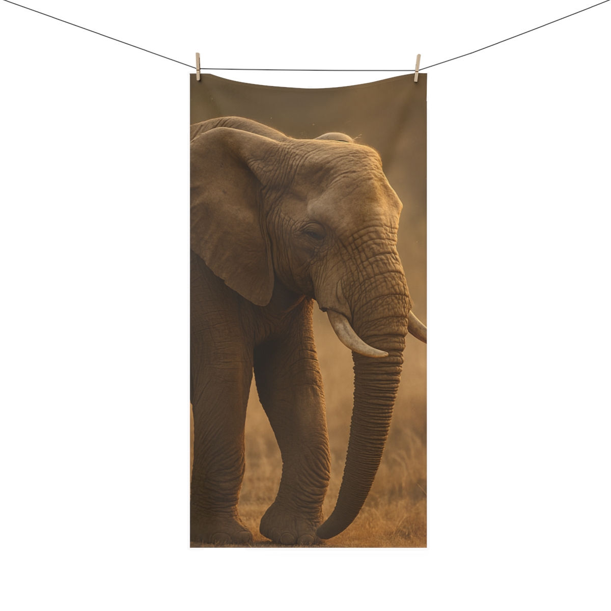 Savannah Sentinel Elephant designer printed towels