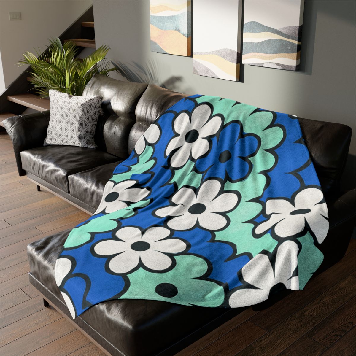 Blossom Wave Tessellation soft fleece blankets