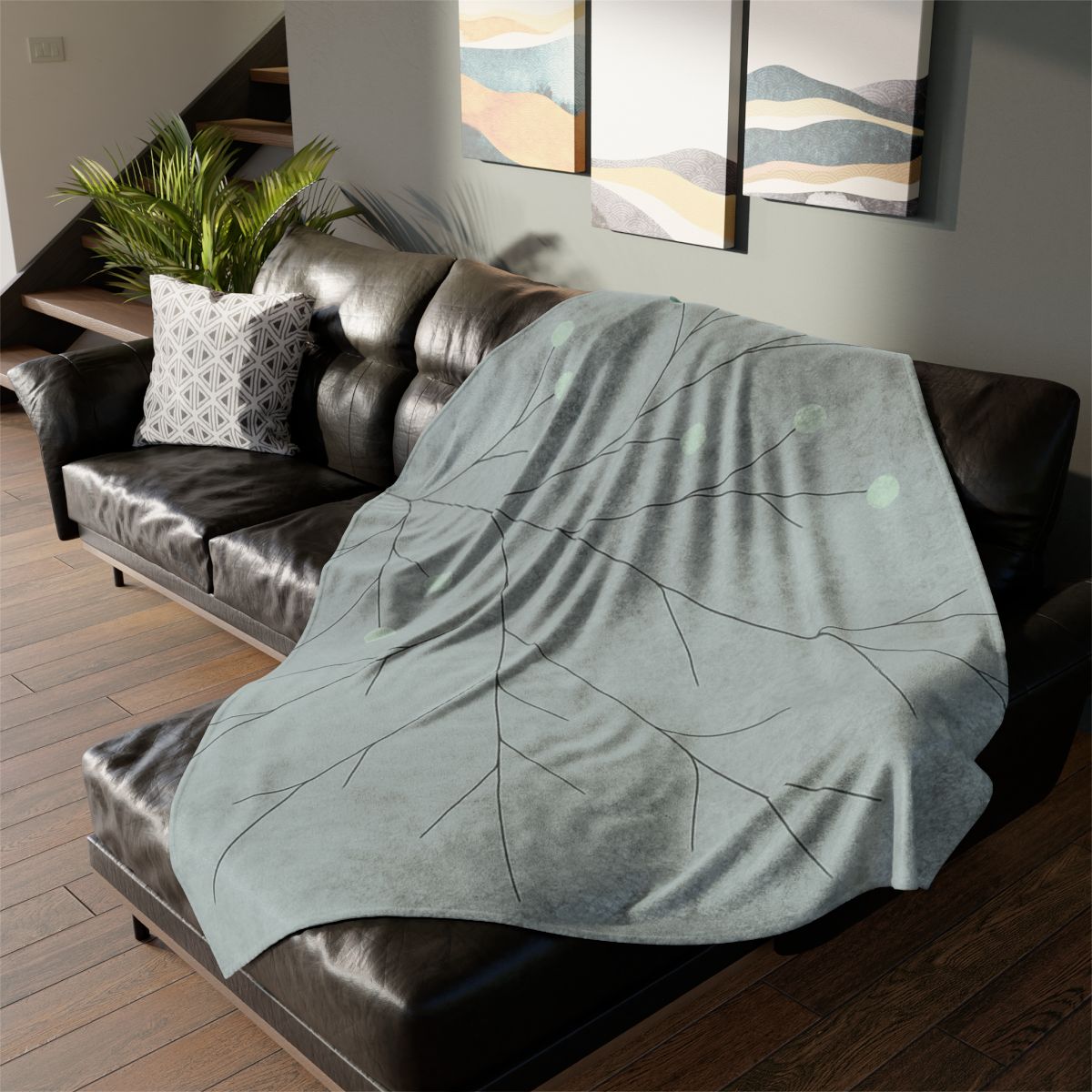 Branching Stem Constellation stylish throw blankets