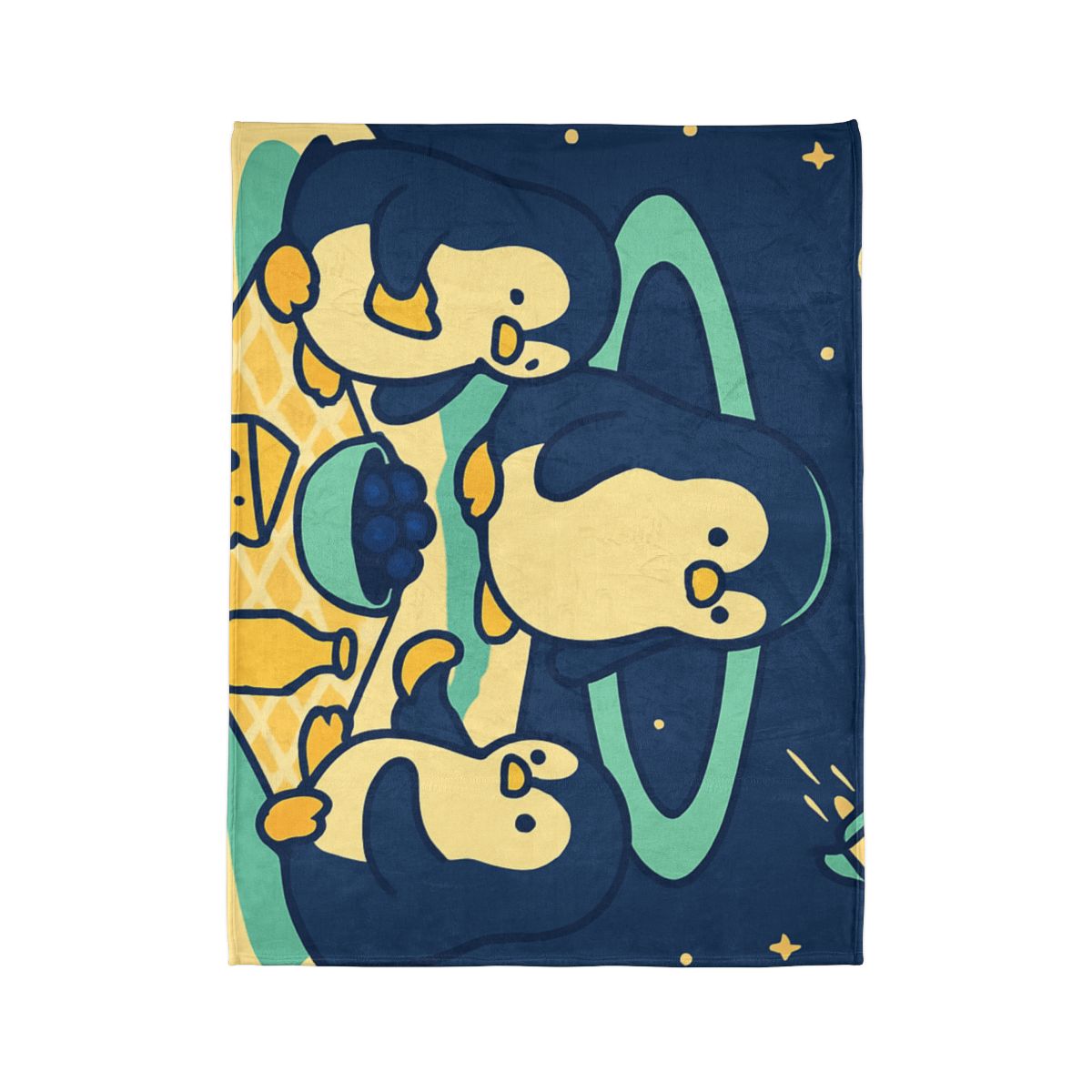 Planet Picnic Penguins soft fleece blankets