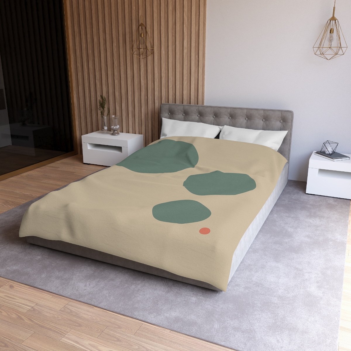 Quiet Triplet Of Offset Circles soft comforter duvets