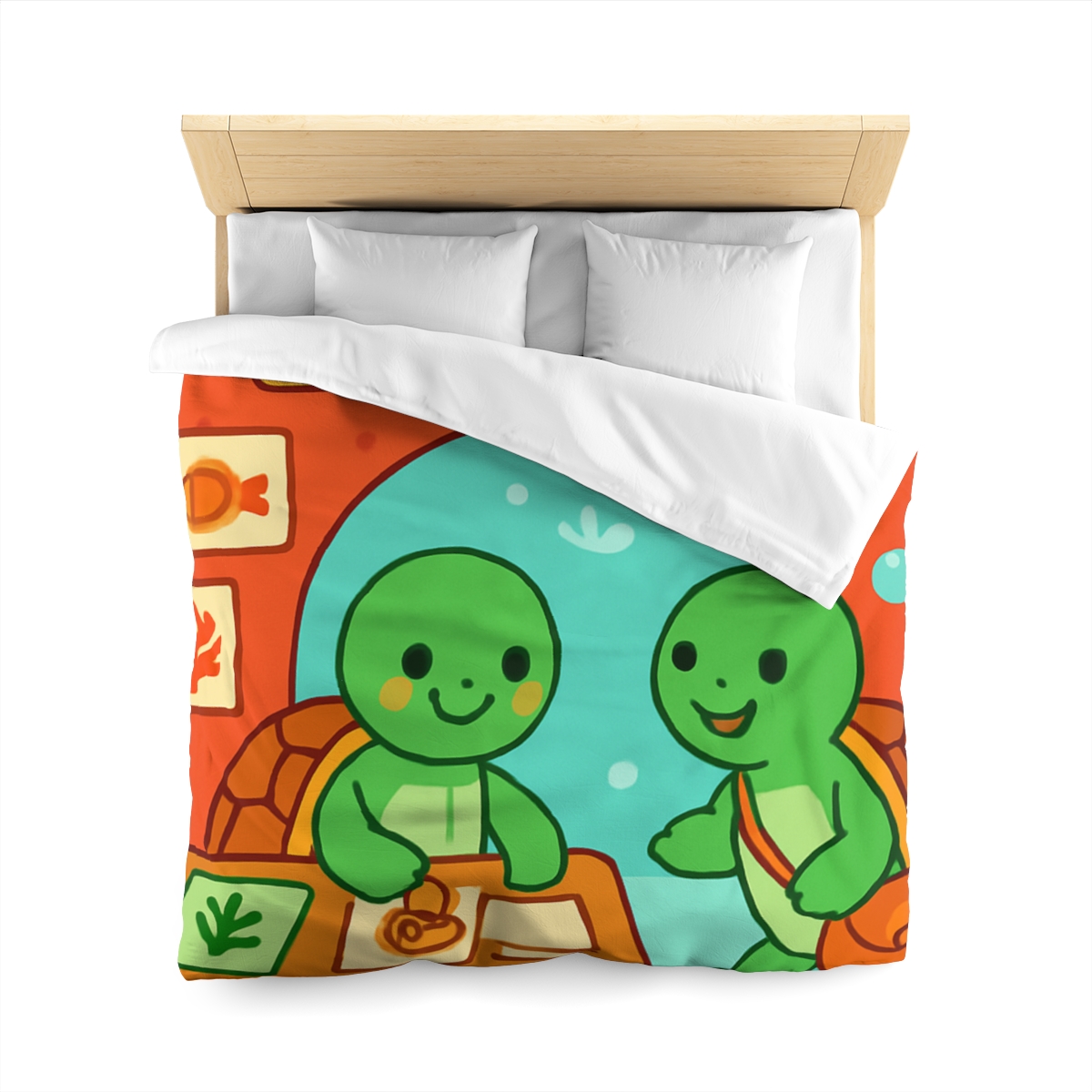 Coral Reef Post Office Run By Sea Turtles unique patterned duvets