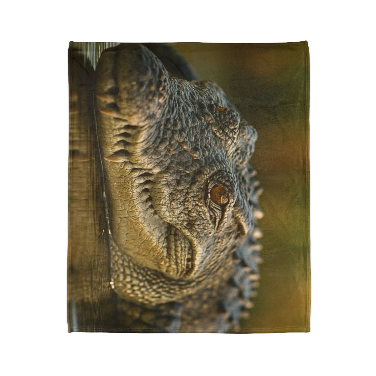 Ember Eye Saltwater Crocodile personalized cozy blankets