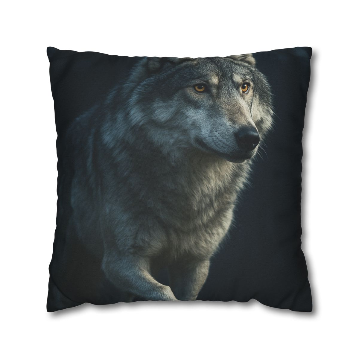 Moonlit Pause Gray Wolf personalized pillow covers