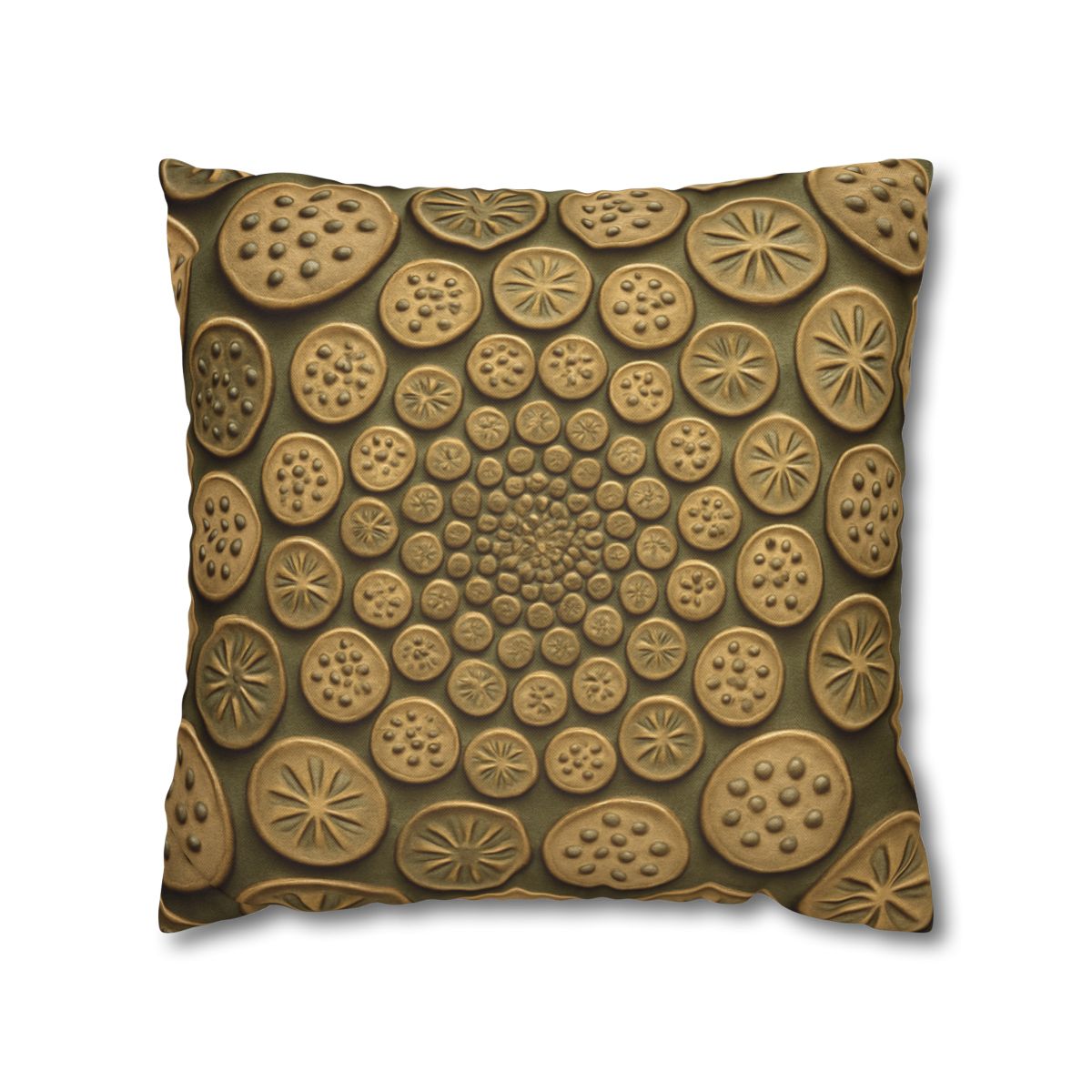 Seed Pod Micro Spiral Array designer print pillow cases