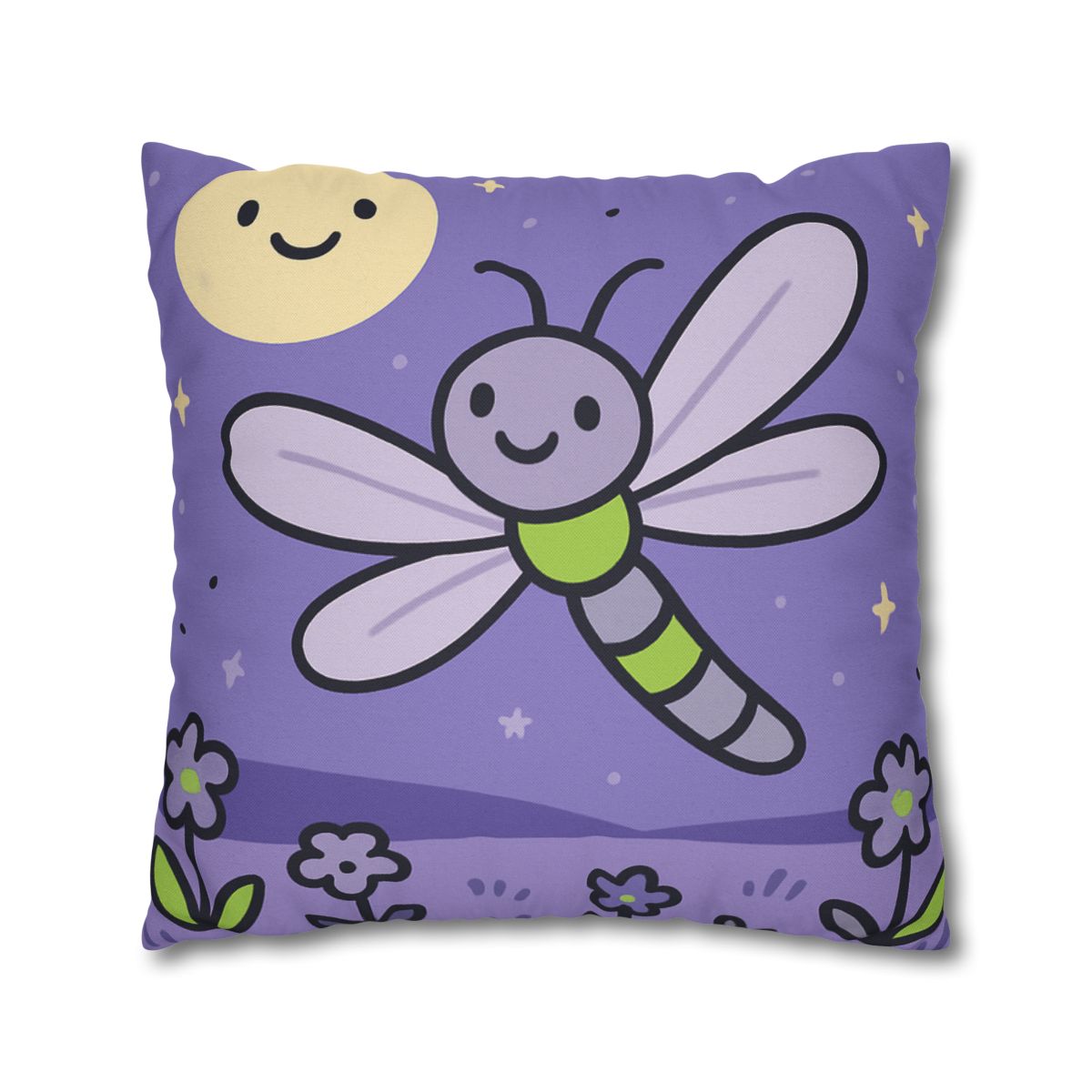 Moonlight Meadow Dragonfly personalized pillow covers
