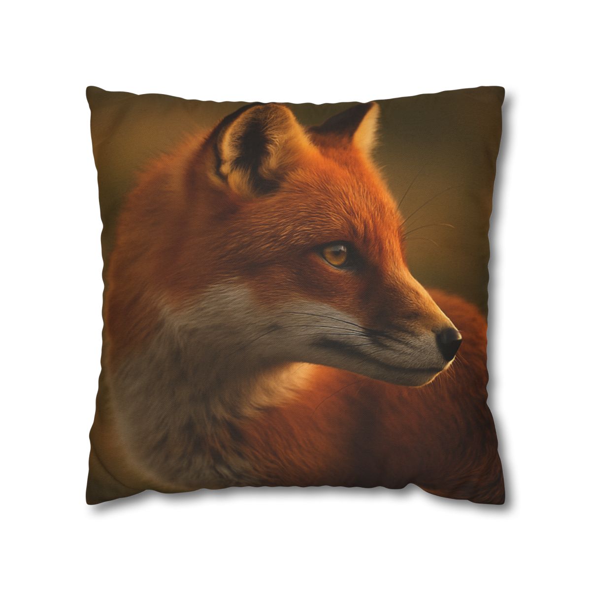 Crimson Whisper Red Fox trendy patterned pillow cases