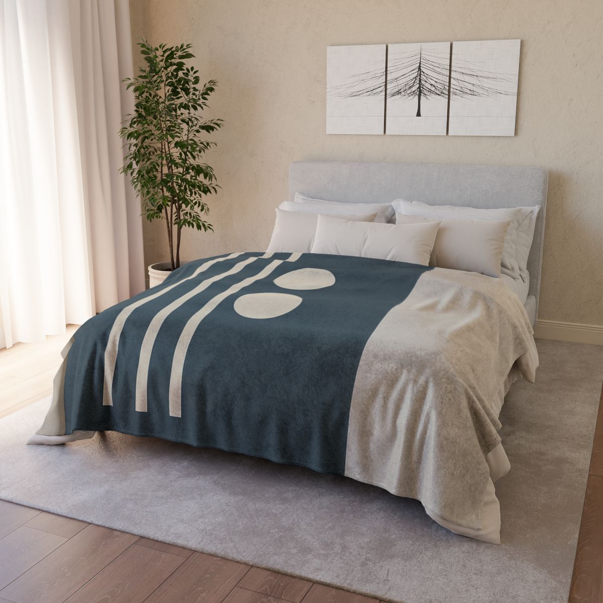 Negative Space Lattice stylish throw blankets