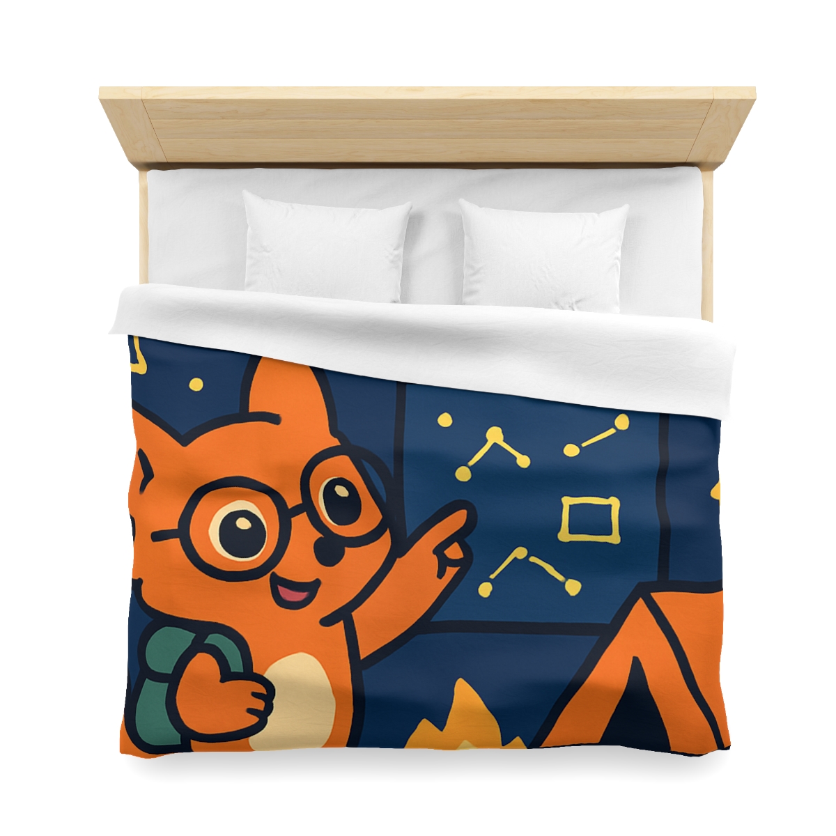 Constellation Camping With Fox Astronomer duvets for gifts