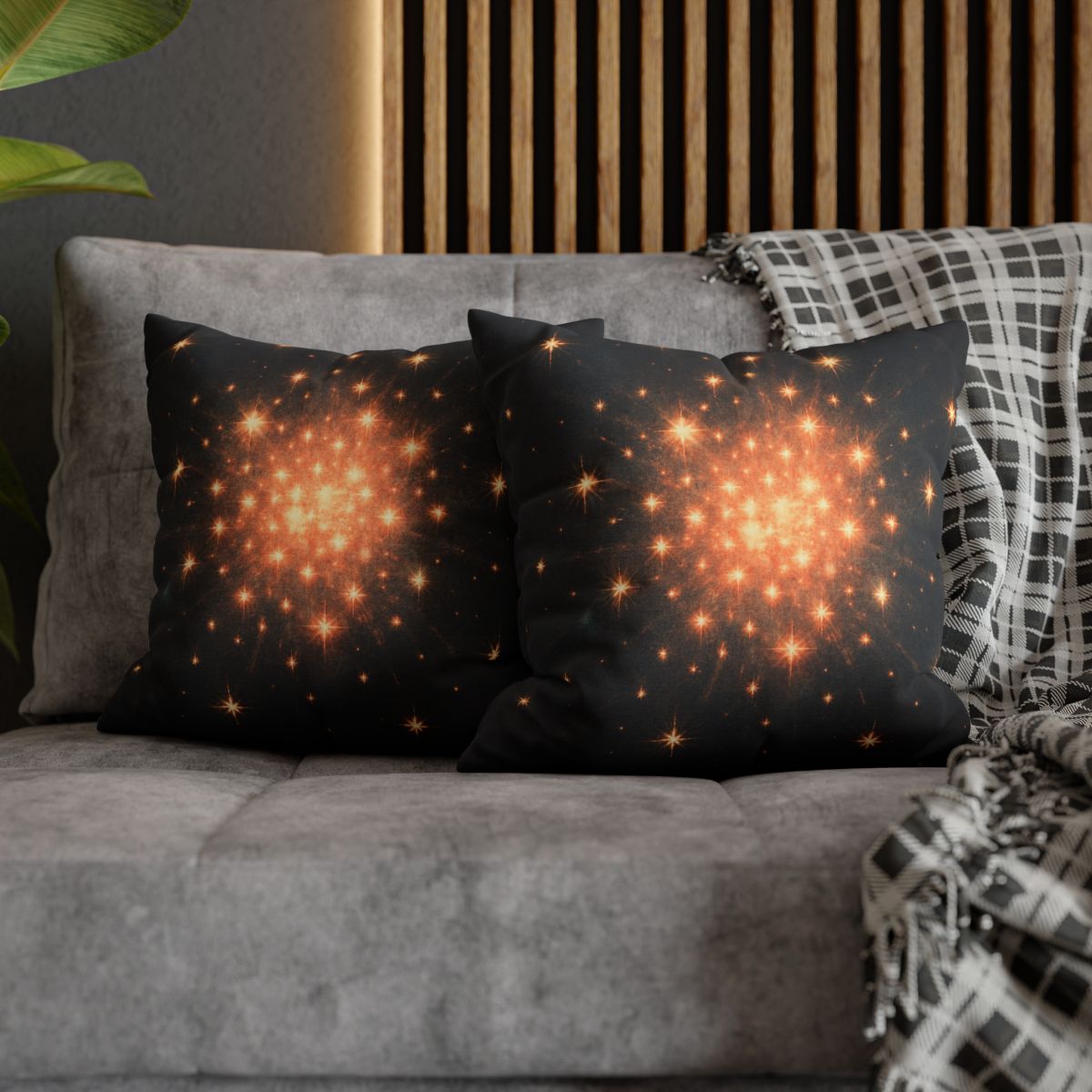 Starburst Mosaic Field personalized pillow covers