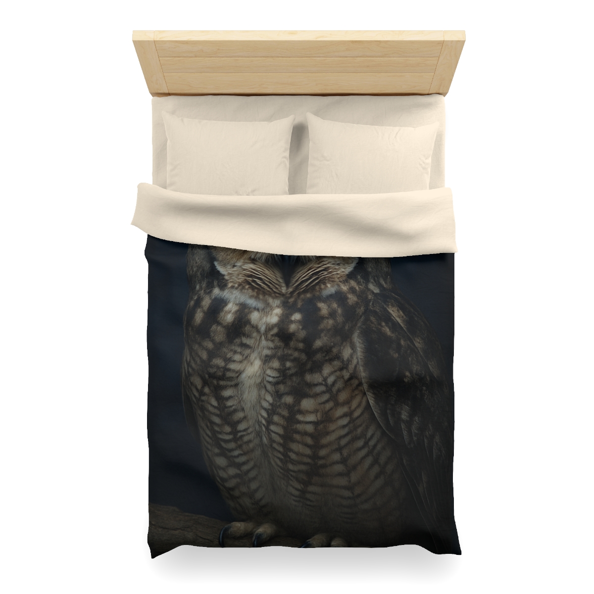 Silent Drift Great Horned Owl personalized bedding duvets