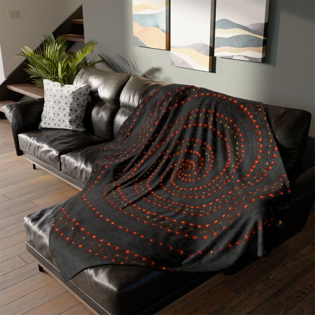 Spiral Seed Orbit personalized cozy blankets