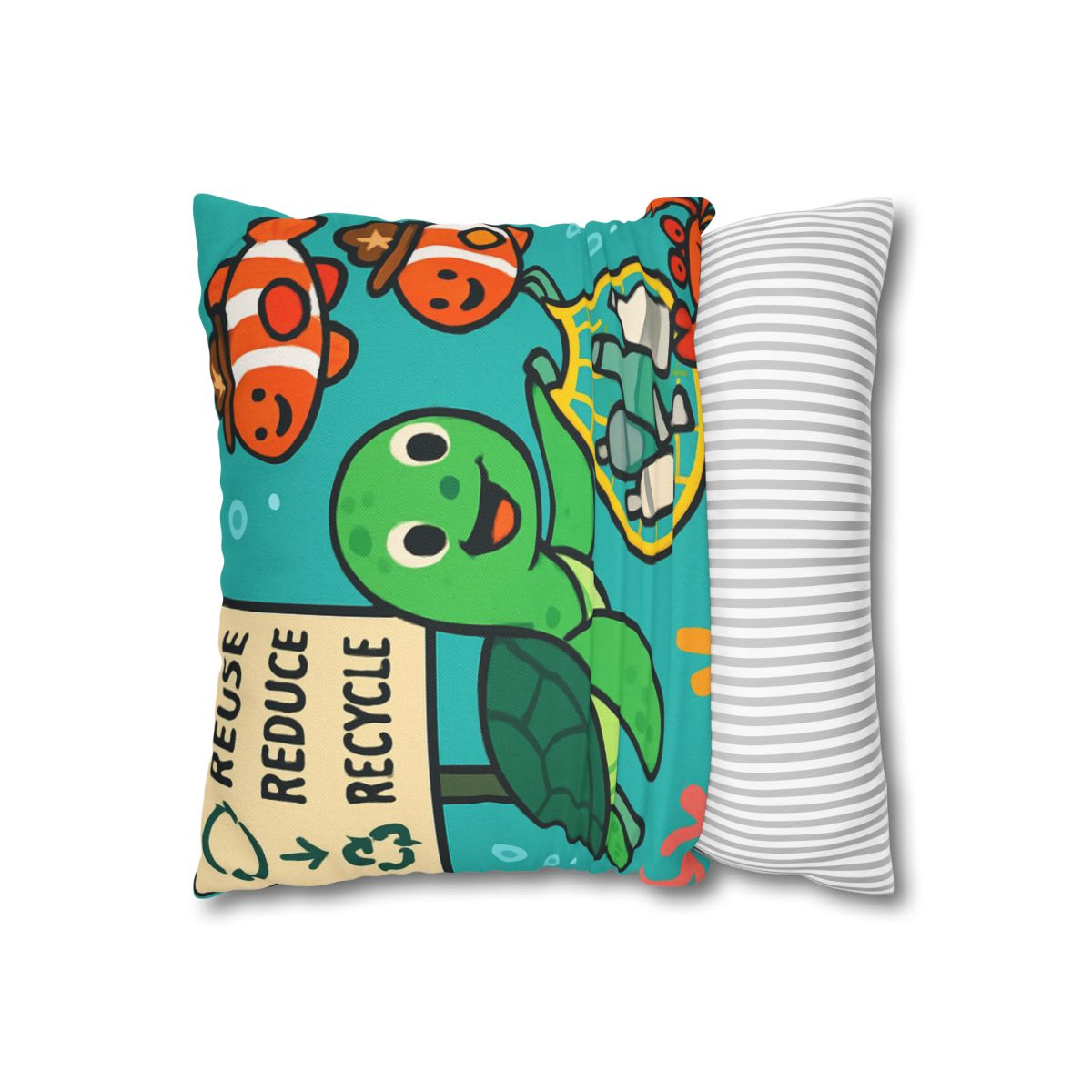 Coral Reef Recycling Rangers designer print pillow cases
