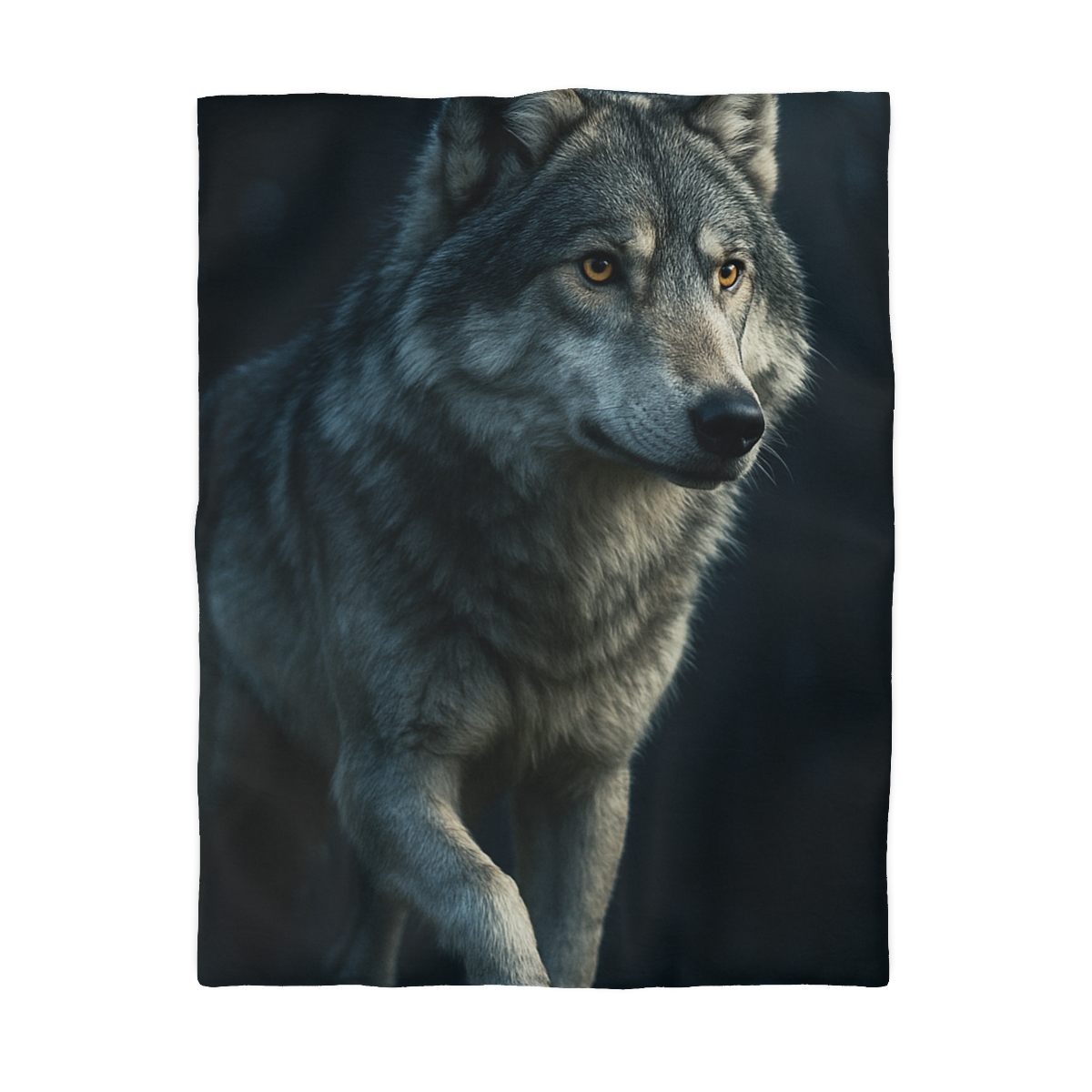 Moonlit Pause Gray Wolf trendy bedroom duvets